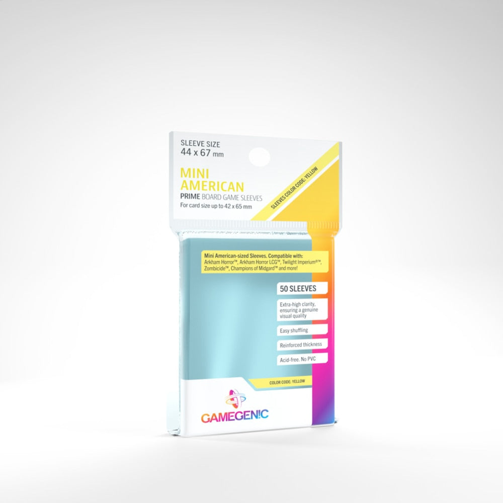 Gamegenic PRIME Sleeves: Mini American (Yellow)