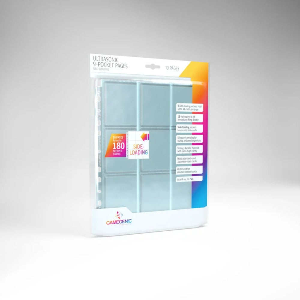 GameGenic Sideloading 9-Pocket Pages - Clear (10 Pages)
