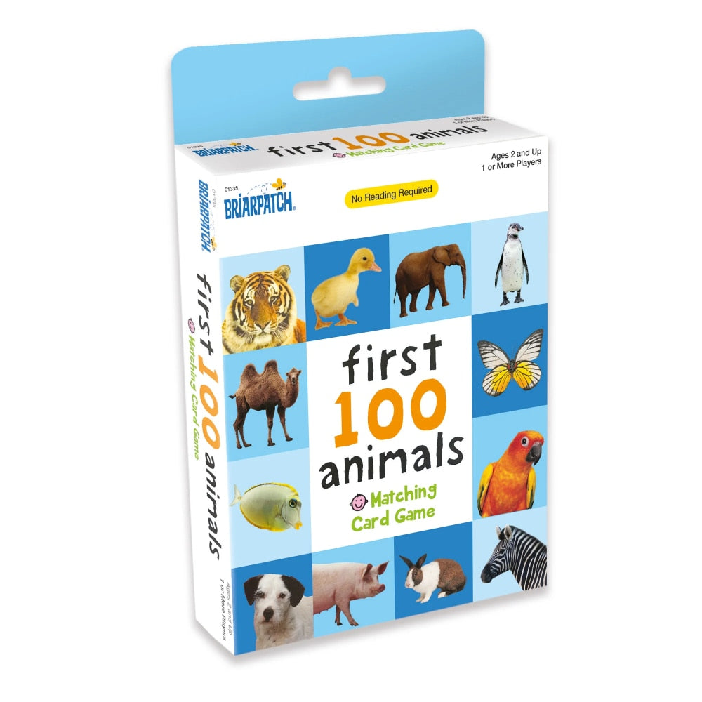 First 100 Animals Matching Card Game