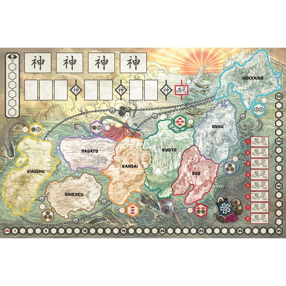 Rising Sun Playmat Board
