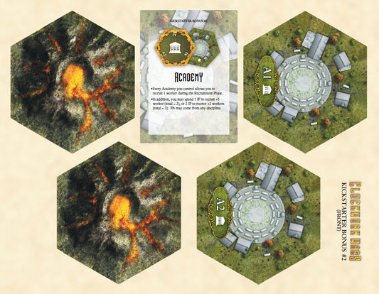 Clockwork Wars Academy and Volcano Hex