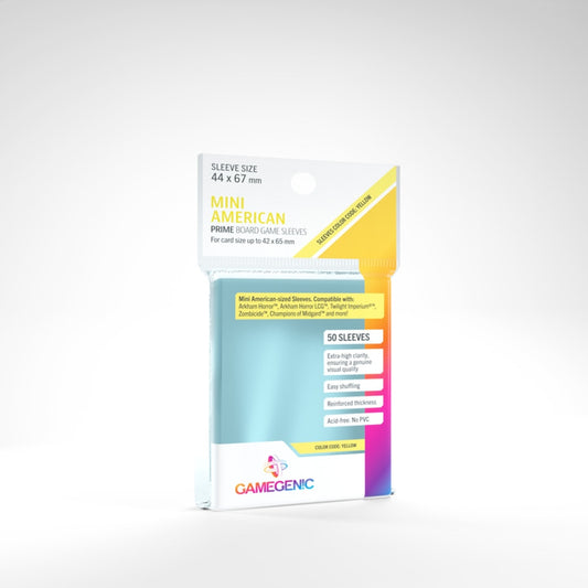 Gamegenic PRIME Sleeves: Mini American (Yellow)