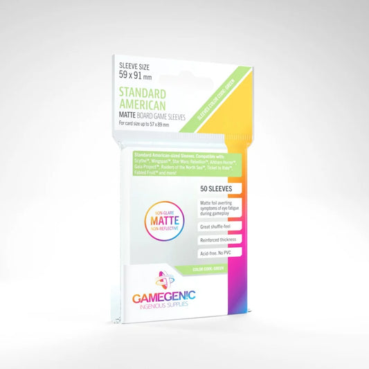 GameGenic - MATTE Sleeves: 59mm x 91mm (Green)