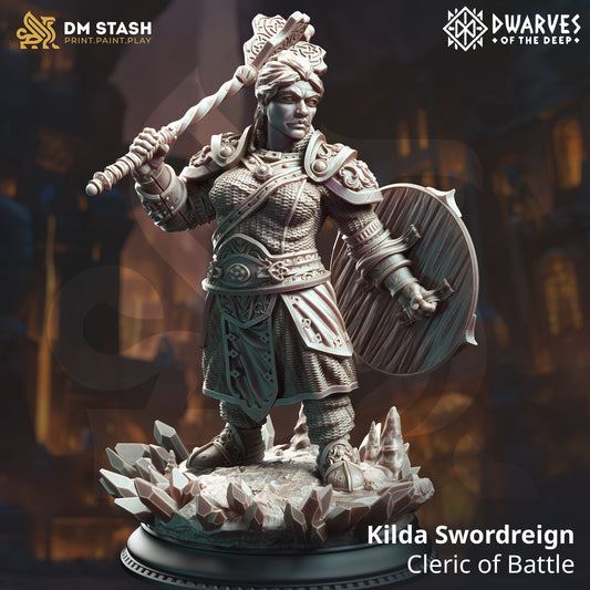 Kilda Swordreign - Cleric of Battle - 32mm